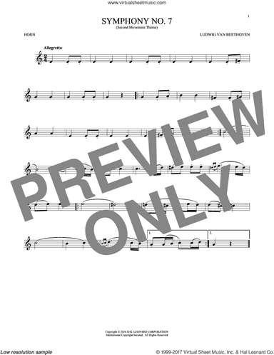 Symphony No. 7 In A Major, Second Movement (Allegretto)