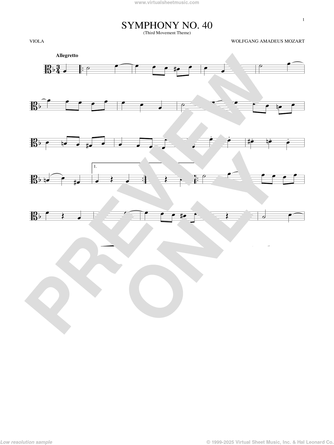 Symphony No. 40 In G Minor, Third Movement ("Minuet")
