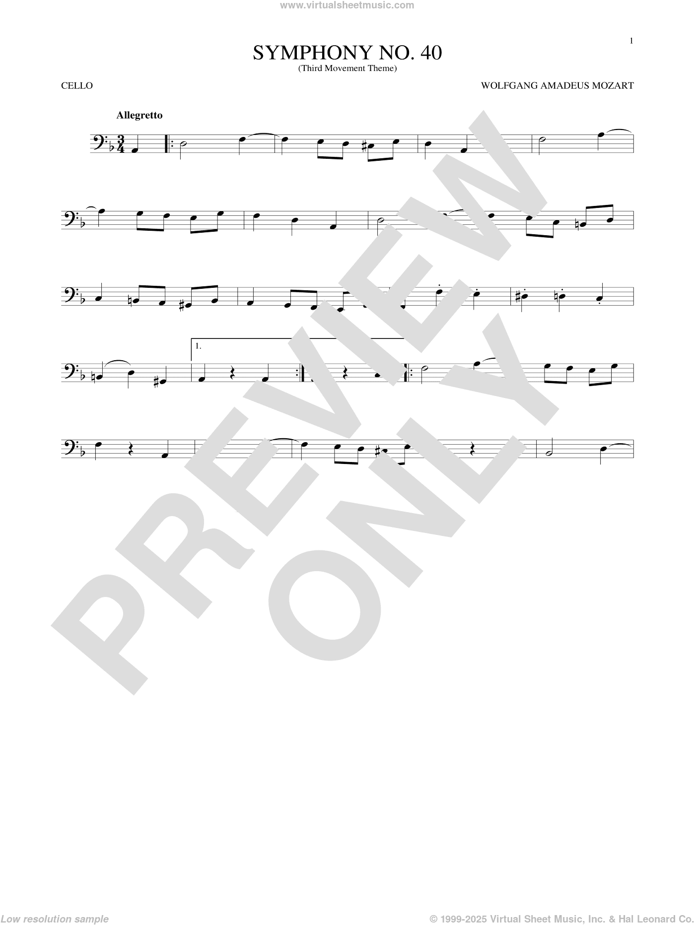 Symphony No. 40 In G Minor, Third Movement ("Minuet")