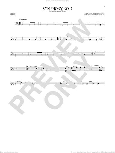 Symphony No. 7 In A Major, Second Movement (Allegretto)