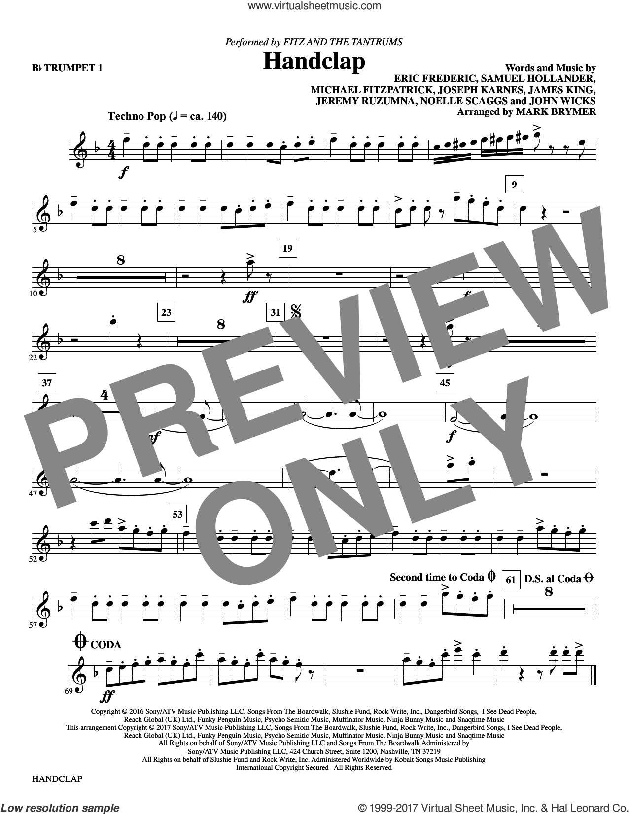HandClap (arr. Mark Brymer) (complete set of parts)