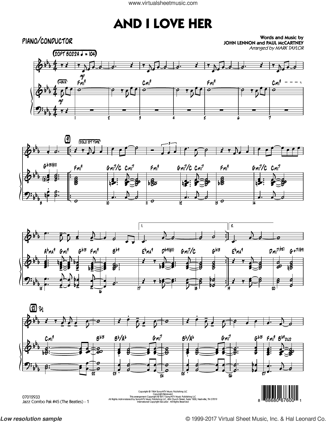 Jazz Combo Pak #45 (The Beatles) (complete set of parts)