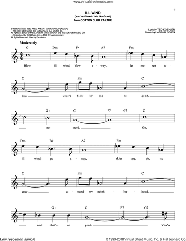 Ill Wind (You're Blowin' Me No Good)