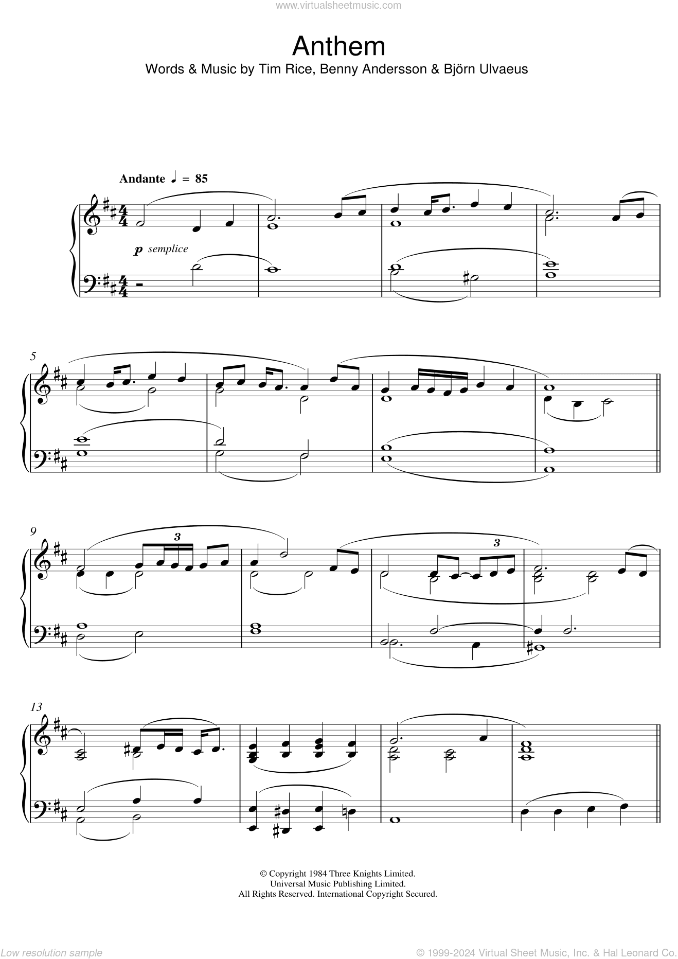Anthem (from "Chess")