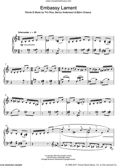 Embassy Lament (from "Chess")