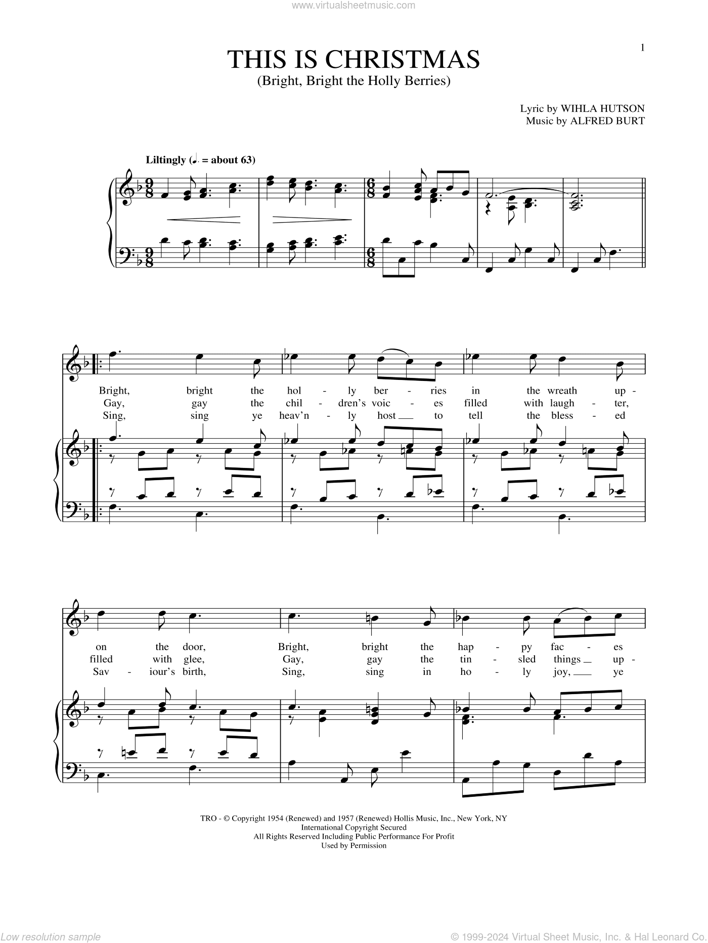 This Is Christmas (Bright, Bright The Holly Berries)