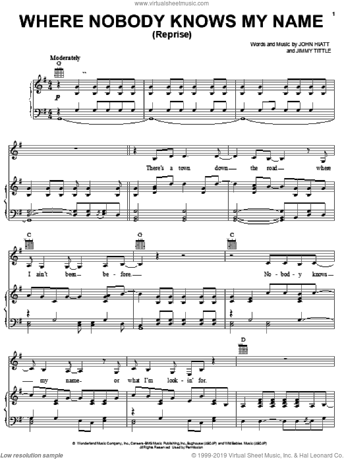 Where Nobody Knows My Name (Reprise)
