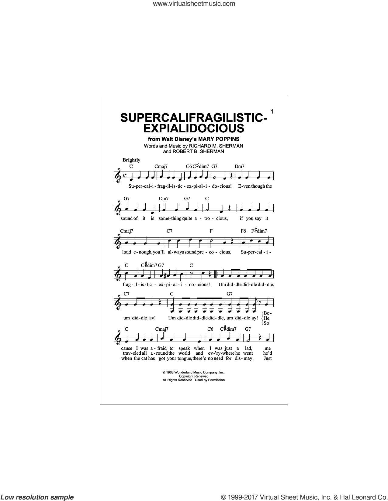 Supercalifragilisticexpialidocious (from Mary Poppins)