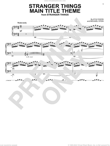 Stranger Things Main Title Theme, (intermediate)
