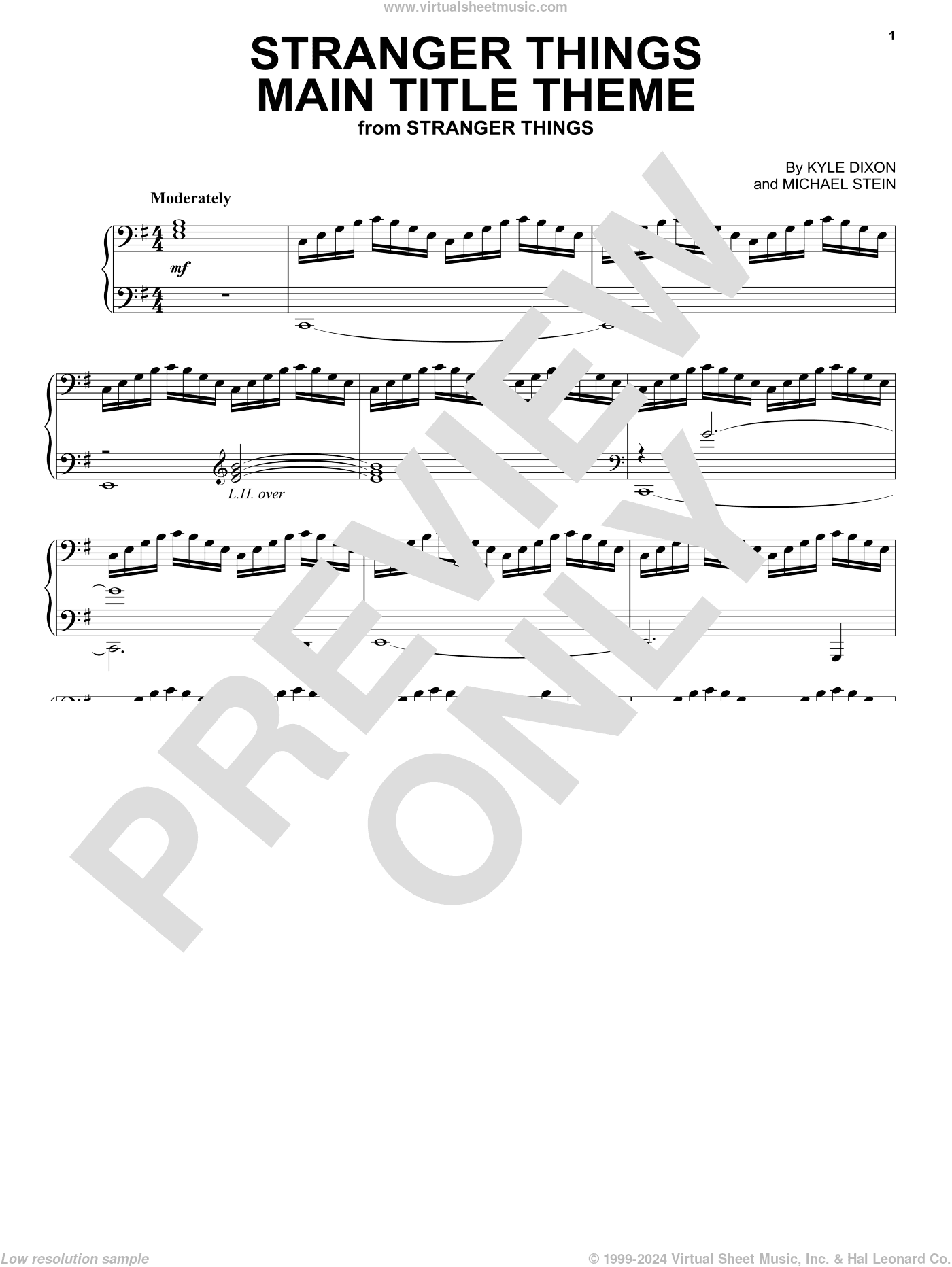 Stranger Things Main Title Theme, (intermediate)