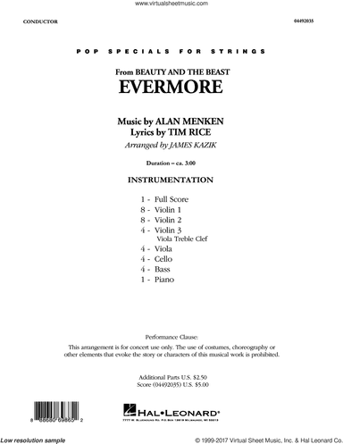 Evermore (from Beauty And The Beast) (arr. James Kazik)