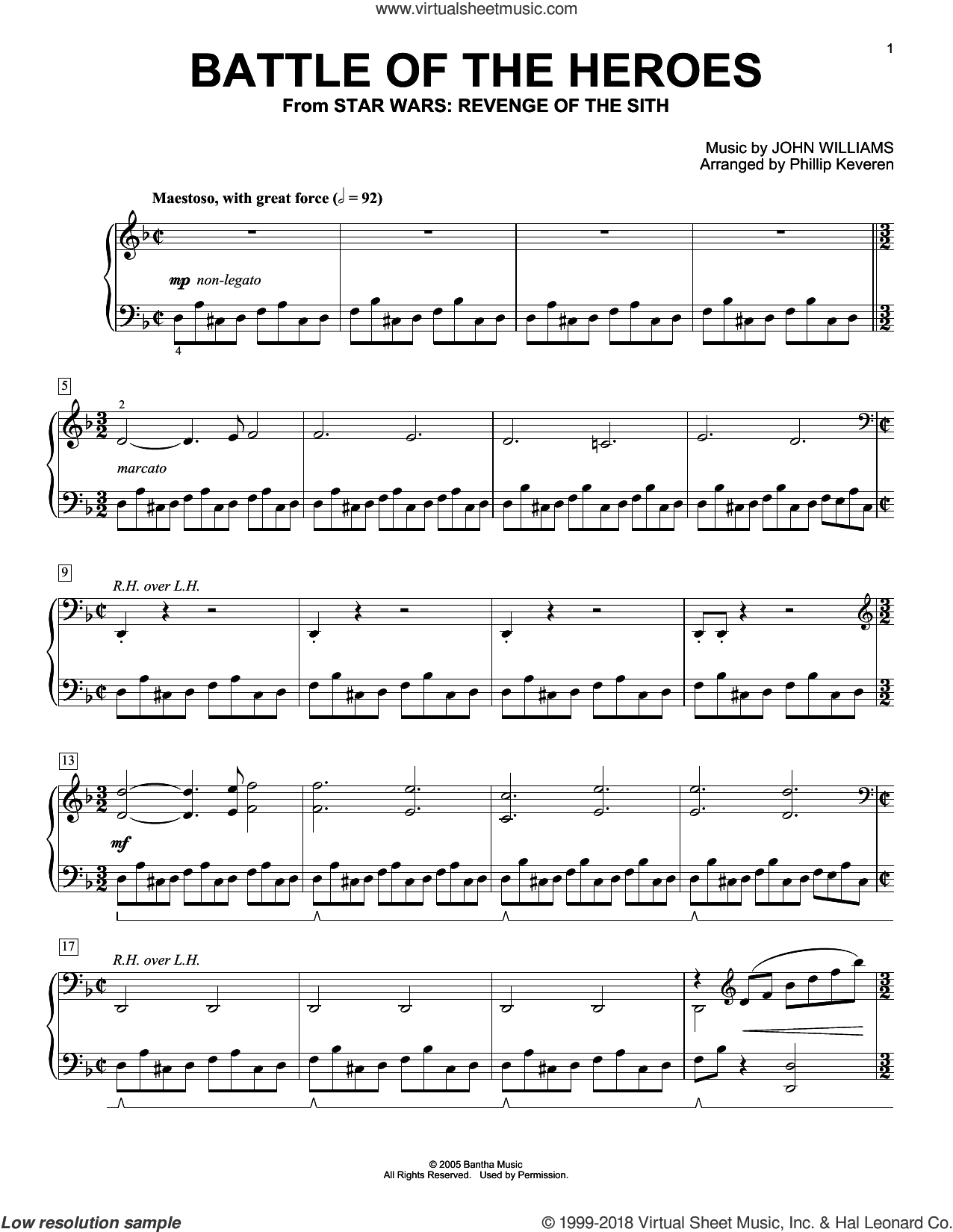 Battle Of The Heroes (arr. Phillip Keveren)