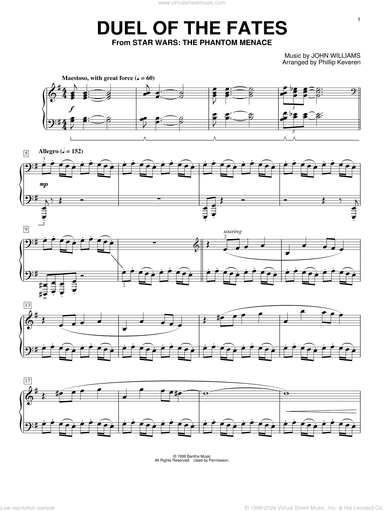 Duel Of The Fates (from Star Wars: The Phantom Menace) (arr. Phillip Keveren)