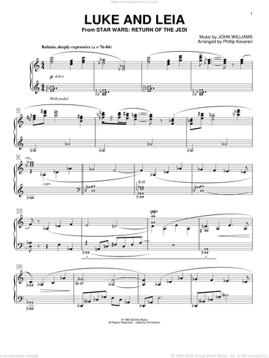 Luke And Leia (from Star Wars: Return of the Jedi) (arr. Phillip Keveren)