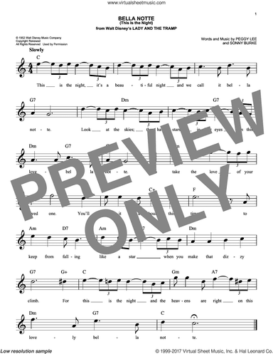 Bella Notte (This Is The Night) (from Lady And The Tramp)