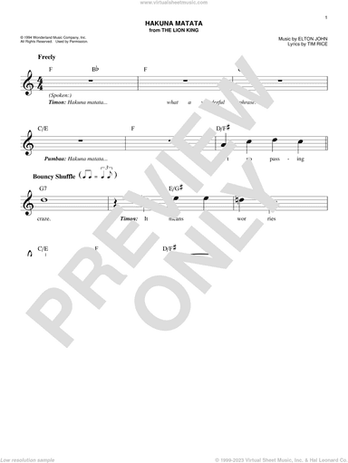 Hakuna Matata (from The Lion King)