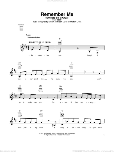 Remember Me (Ernesto de la Cruz) (from Coco)