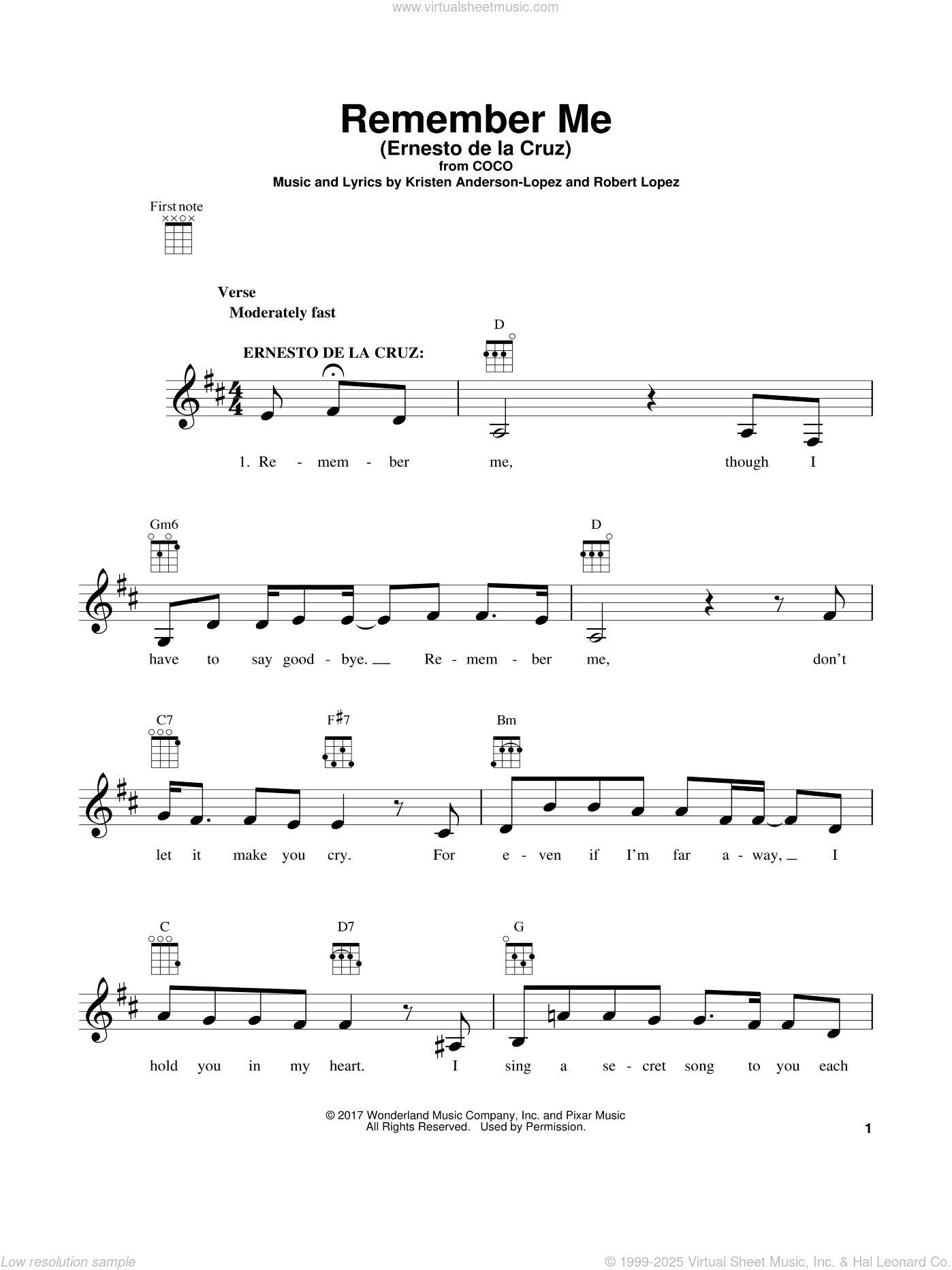 Remember Me (Ernesto de la Cruz) (from Coco)
