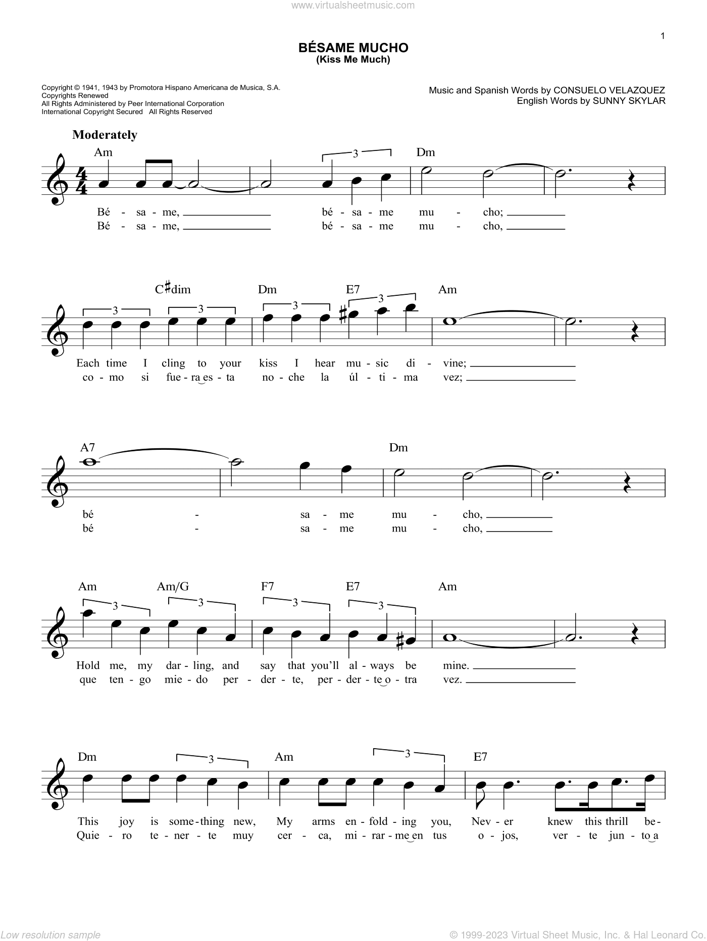 Besame Mucho (Kiss Me Much)
