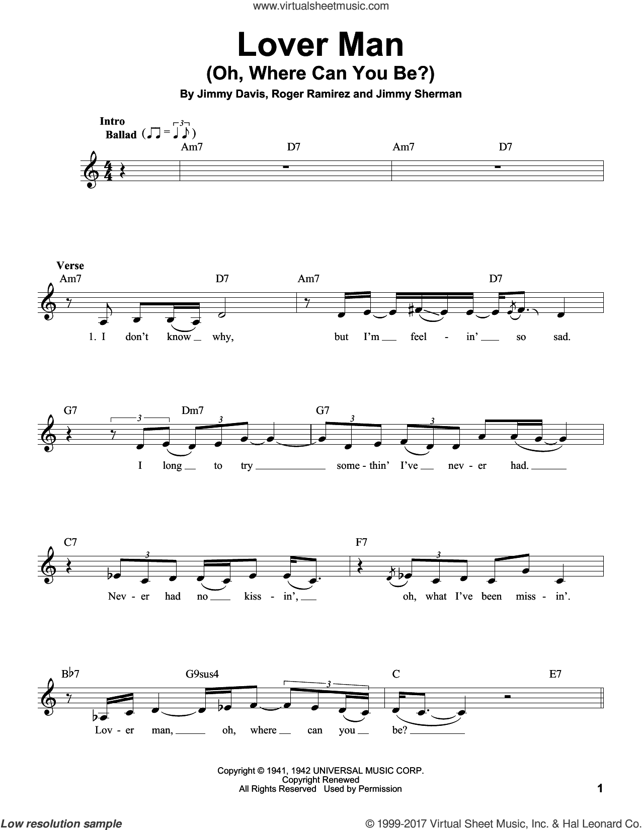 Lover Man (Oh, Where Can You Be?)