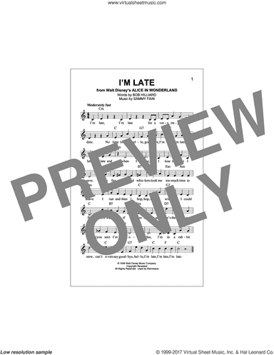 I'm Late (from Alice In Wonderland)
