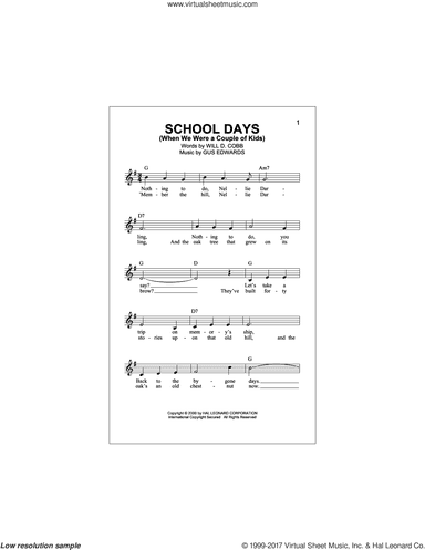 School Days (When We Were A Couple Of Kids)