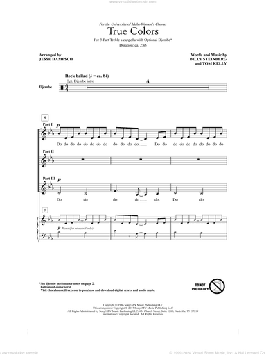 True Colors (arr. Jesse Hampsch)