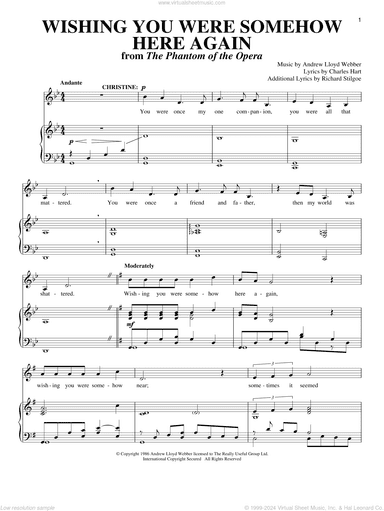 Wishing You Were Somehow Here Again (from The Phantom Of The Opera)