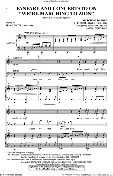 Fanfare And Concertato On "We're Marching To Zion"