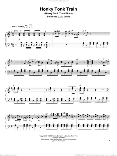 Honky Tonk Train (Honky Tonk Train Blues)