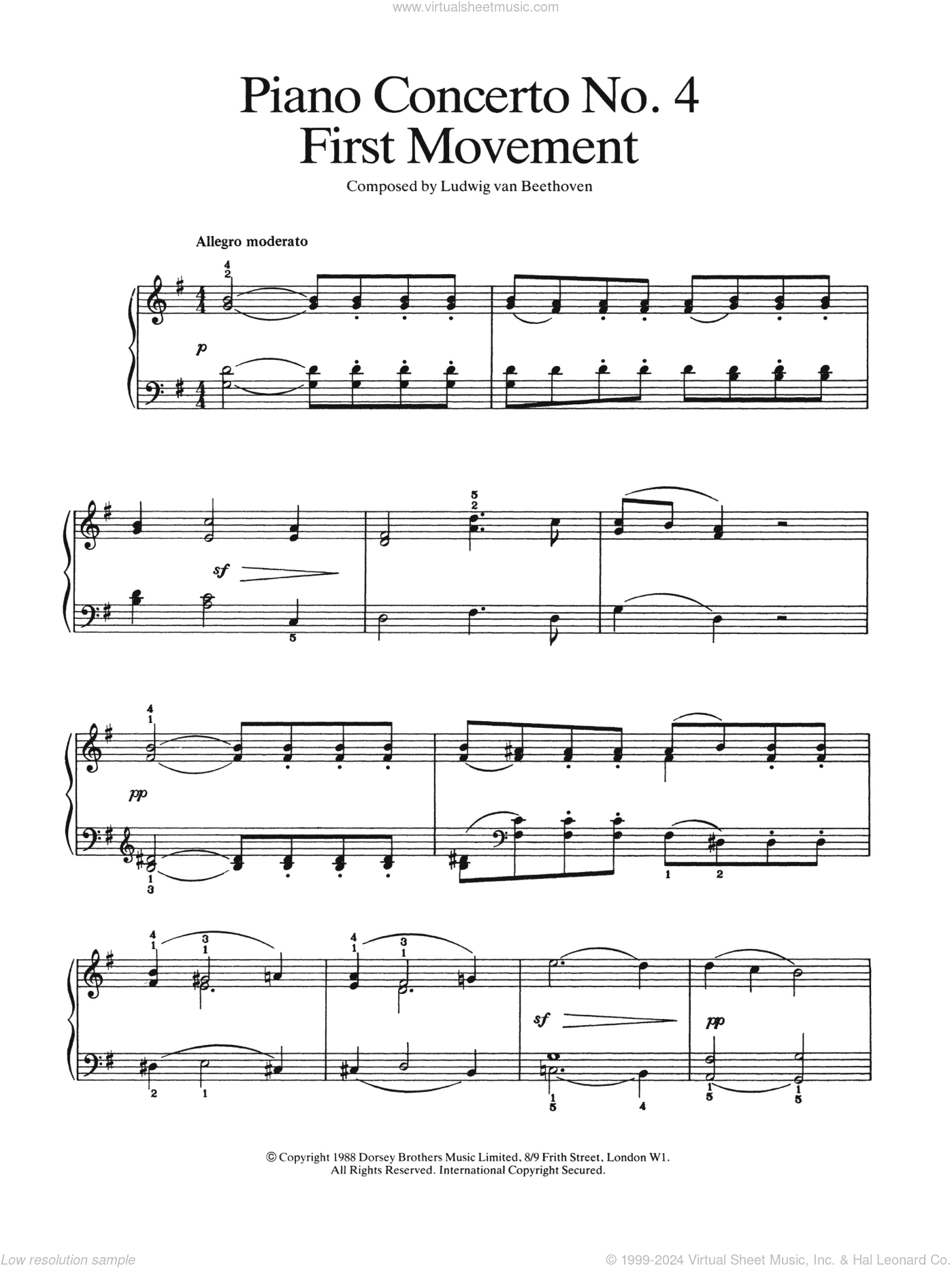 Piano Concerto No.4 In G Major, First Movement