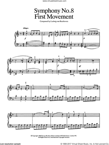 First Movement (from Symphony No. 8 In F Major, Op. 93)