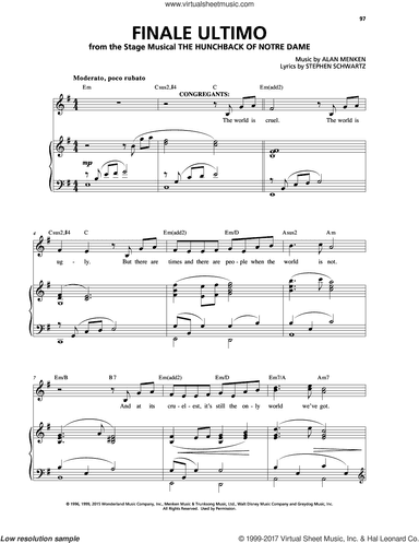 Finale (Ultimo) (from The Hunchback Of Notre Dame: A New Musical)