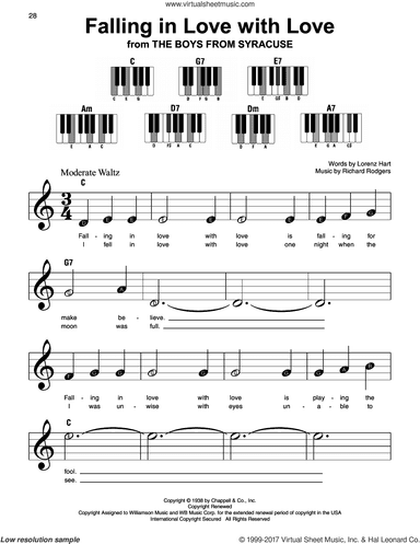 Falling In Love With Love, (beginner)