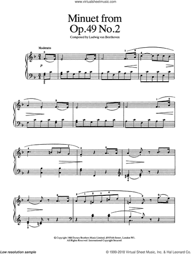 Minuet from Op. 49, No.2