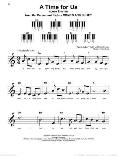 A Time For Us (Love Theme), (beginner) (Love Theme)