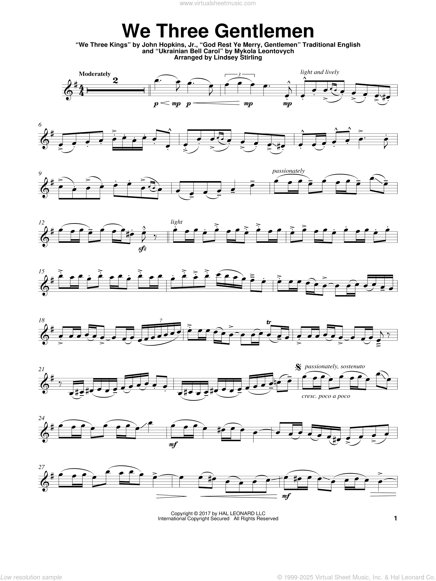 We Three Gentlemen (Medley)
