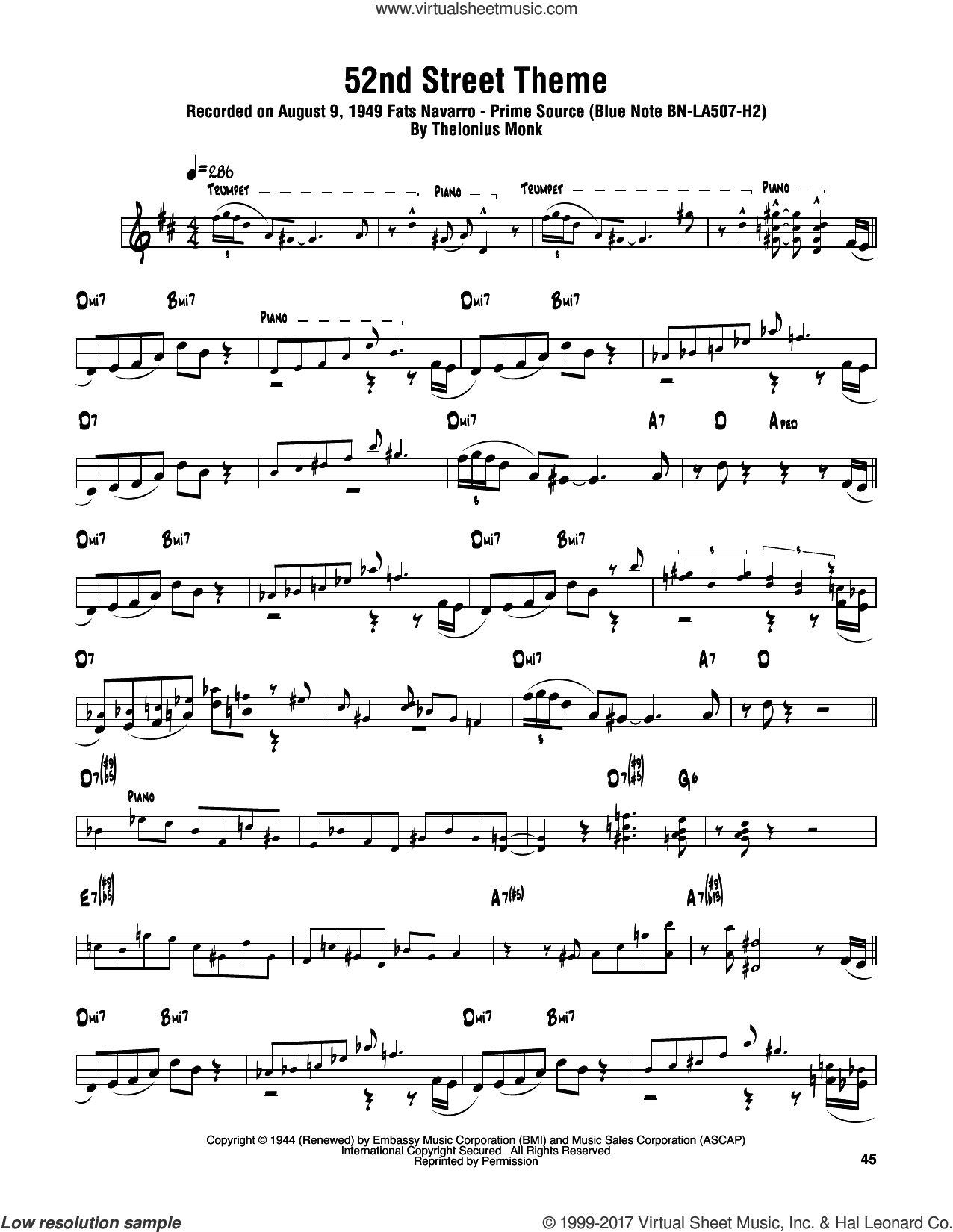 52nd Street Theme