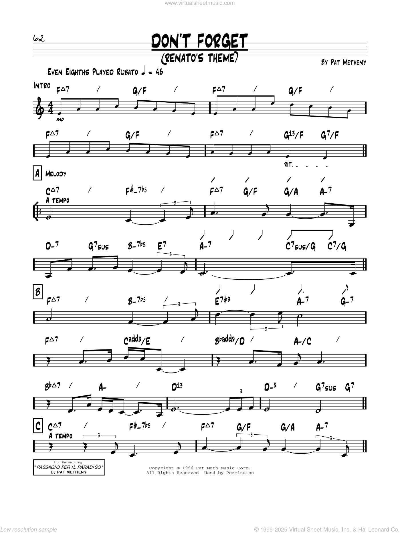 Don't Forget (Renato's Theme)