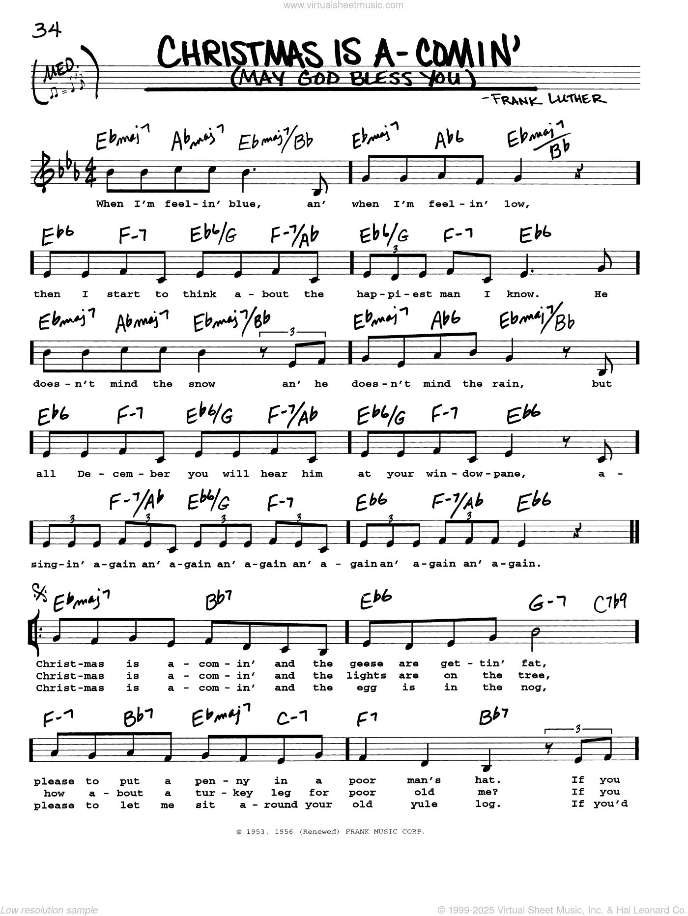 Christmas Is A-Comin' (May God Bless You)