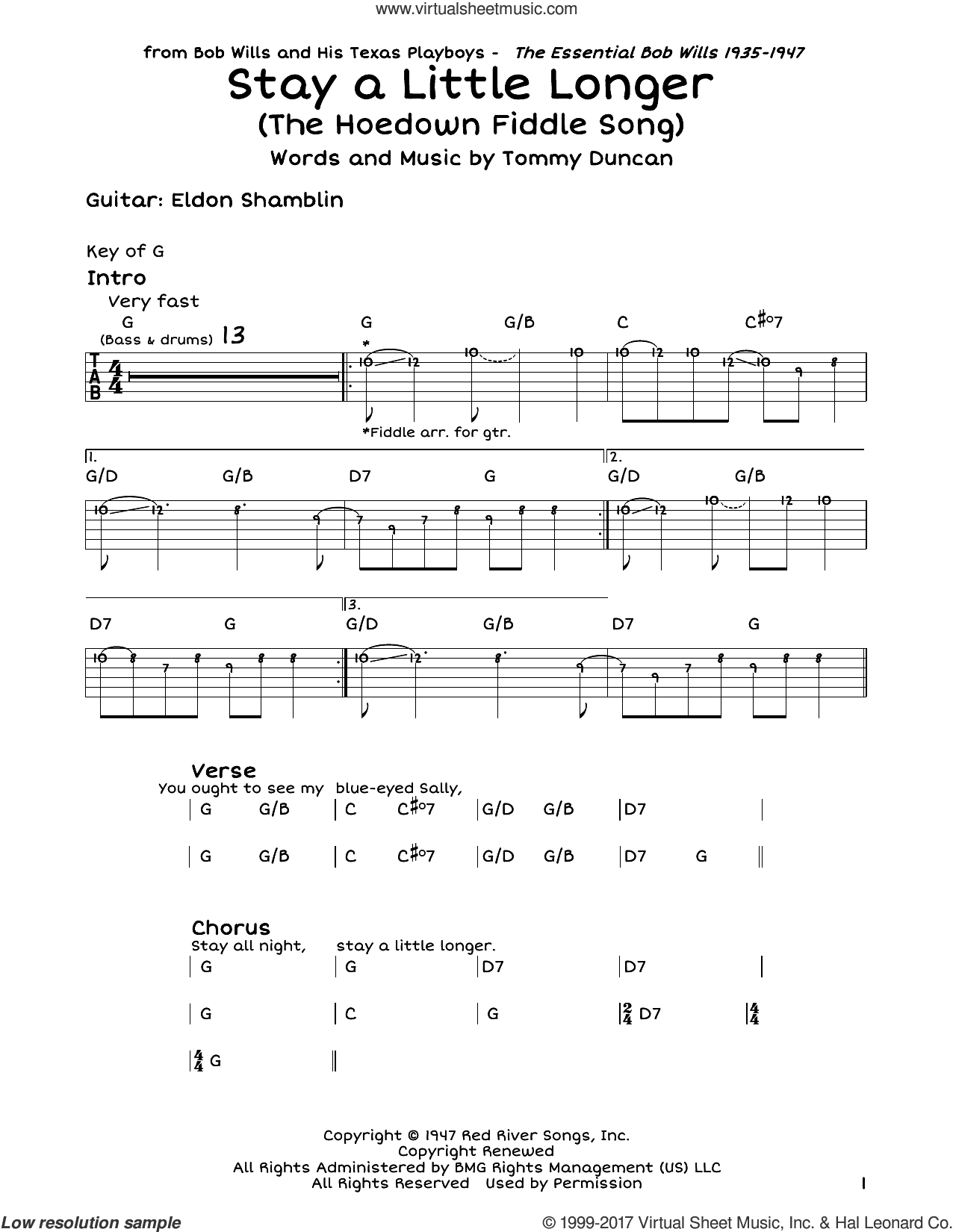 Stay A Little Longer (The Hoedown Fiddle Song)