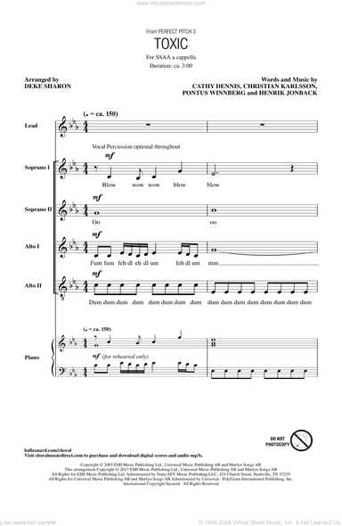 Toxic (arr. Deke Sharon)