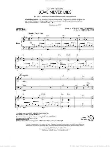 Love Never Dies (arr. Ed Lojeski)