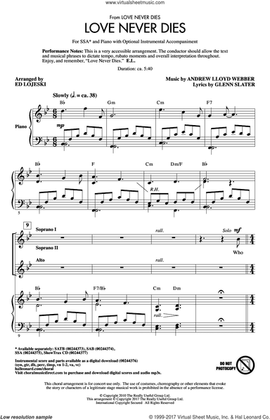 Love Never Dies (arr. Ed Lojeski)