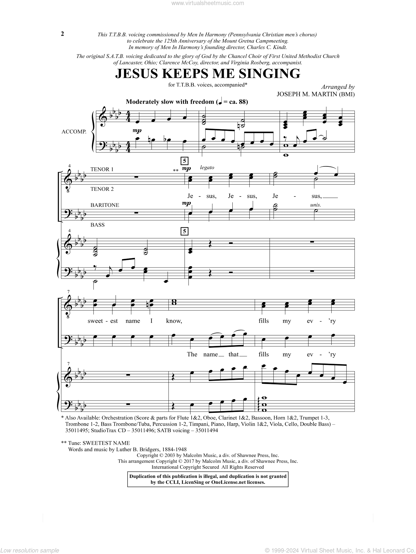 Jesus Keeps Me Singing