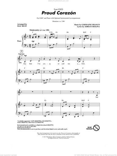 Proud Corazon (from Coco) (arr. Mac Huff)