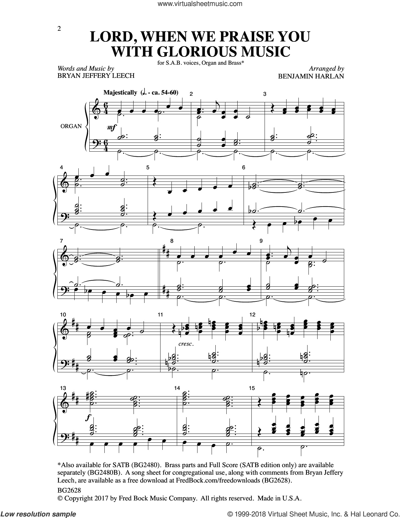 Lord, When We Praise You with Glorious Music
