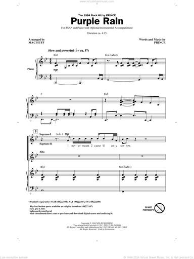 Purple Rain (arr. Mac Huff)