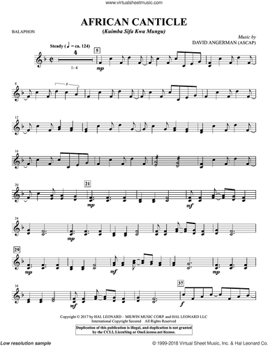 African Canticle (complete set of parts)
