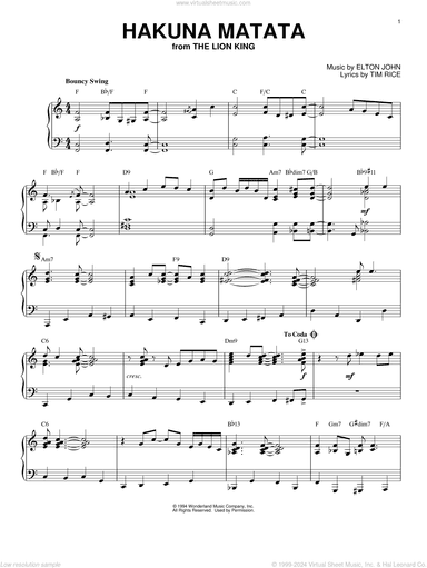 Hakuna Matata [Jazz version] (from The Lion King)